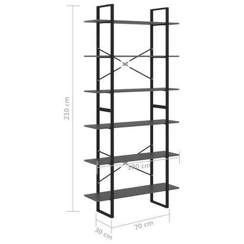 Højskab 100x30x210 cm konstrueret træ grå