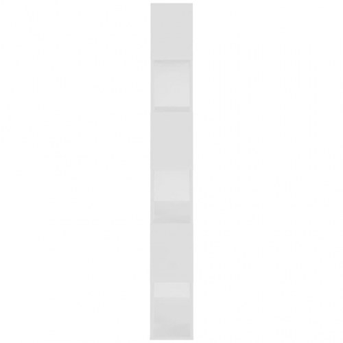 Bogreol/rumdeler - 80 × 24 × 186 cm - konstrueret træ, hvid