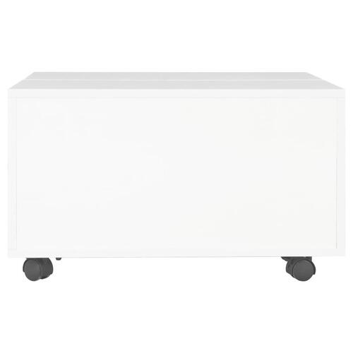 Sofabord 60x60x35 cm spånplade hvid højglans