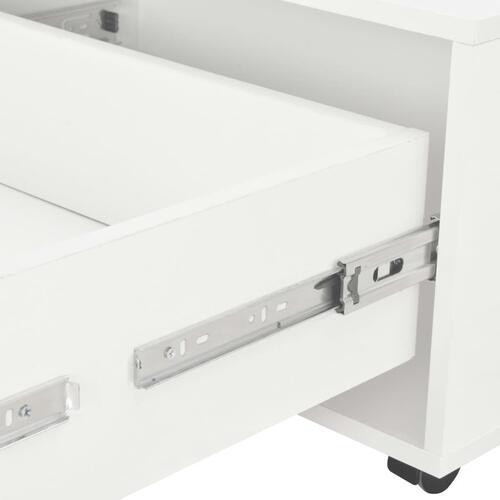 Sofabord 60x60x35 cm spånplade hvid højglans