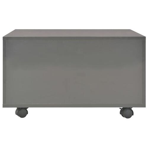 Sofabord 60x60x35 cm spånplade grå højglans