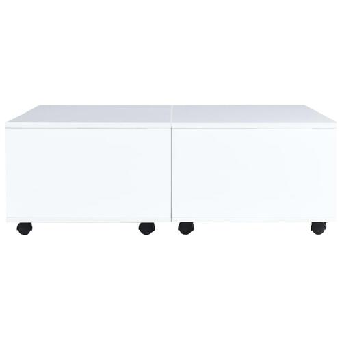 Sofabord 100x100x35 cm hvid højglans