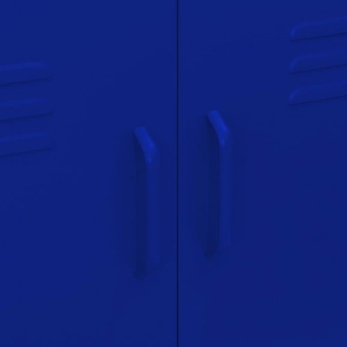 Opbevaringsskab 80x35x101,5 cm stål marineblå