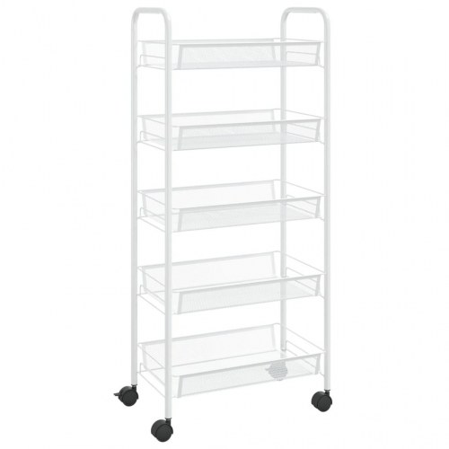 Køkkenvogn med 5 hylder 46 x 26 x 105 cm - hvid