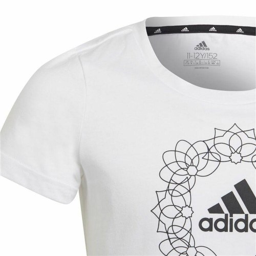 Adidas Graphic kortærmet T-shirt til drenge, hvid (13-14 år)
