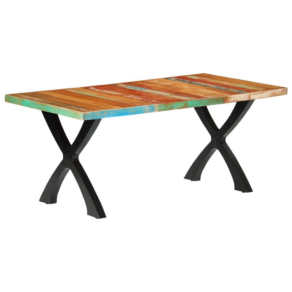 Spisebord 180 x 90 x 76 cm massivt genanvendt træ