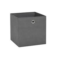 Opbevaringskasser 4 stk. 28x28x28 cm uvævet stof grå