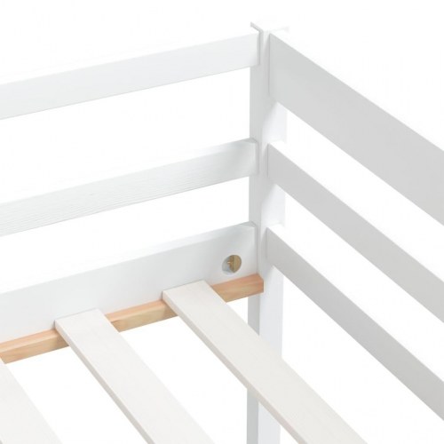 Sengeramme i massivt fyrretræ 90×200 cm - hvid