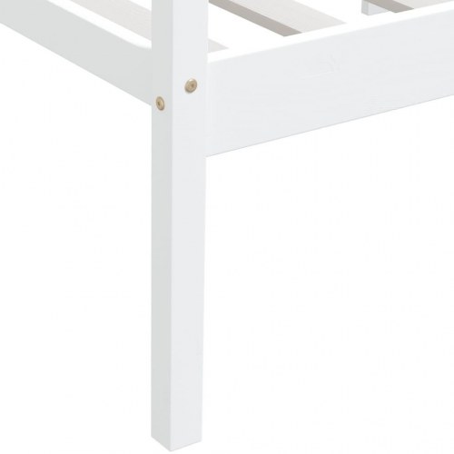 Sengeramme i massivt fyrretræ 90×200 cm - hvid