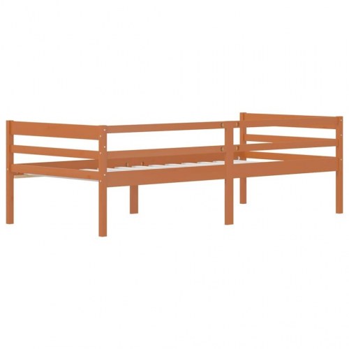 Sengeramme i massivt fyrretræ 90×200 cm - honningbrun