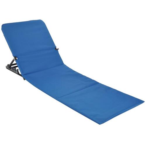 foldbar strandmåttestol PVC blå