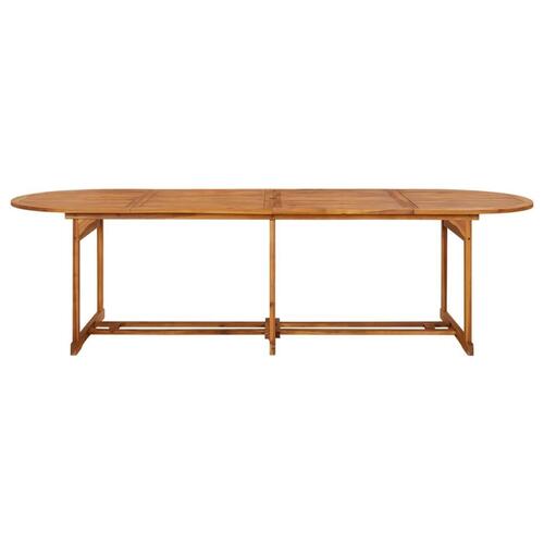 Spisebordssæt til haven 11 dele 280x90x75 cm massivt akacietræ