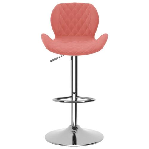 Barstole 2 stk. fløjl pink