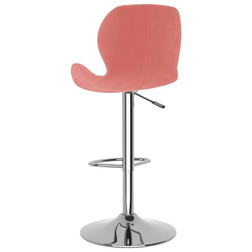 Barstole 2 stk. fløjl pink