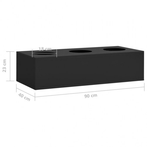 Plantekasse til kontor 90 × 40 × 23 cm - stål, antracitgrå