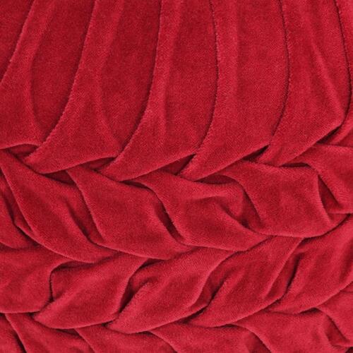 Puf bomuldsfløjl smock-design 40 x 30 cm rød