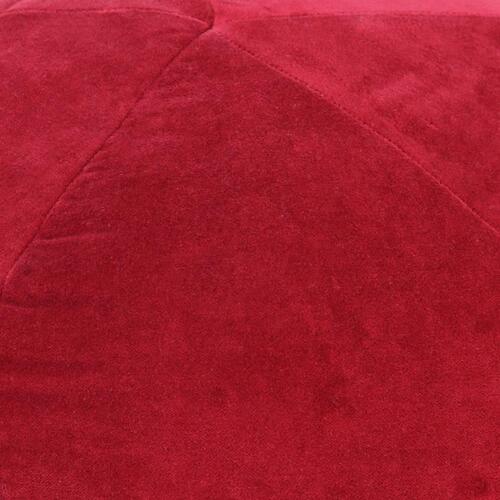 Puf bomuldsfløjl 50 x 35 cm rød