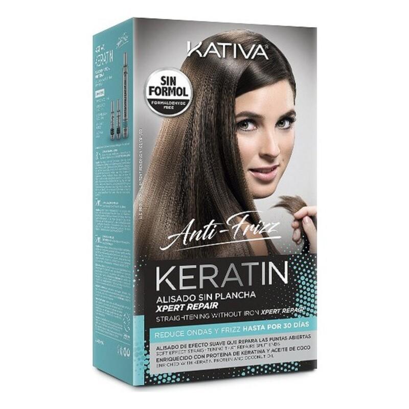 Glattende Hårbehandling Keratin Anti-frizz Post Kativa 3 Stk