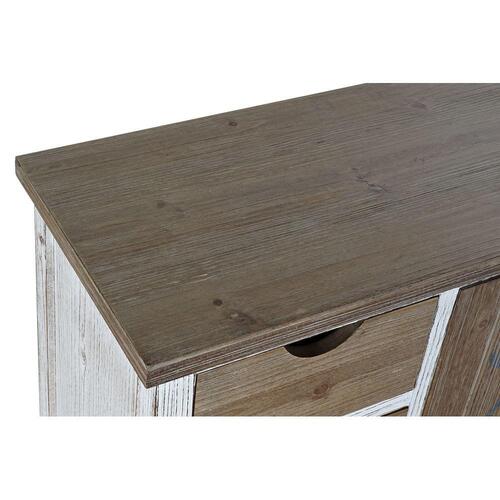 Kommode 70 x 35 x 76,5 cm Gran Natur Blå Hvid Ror