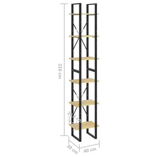 Reol 40x30x210 cm massivt fyrretræ