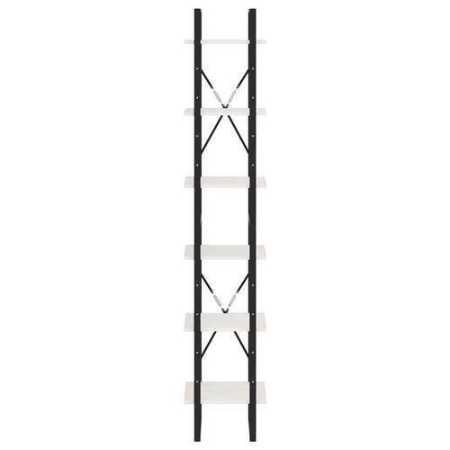 Reol 40x30x210 cm massivt fyrretræ hvid