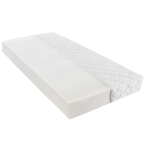 Seng med madras 160 x 200 cm kunstlæder hvid