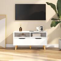 Tv-bord 90x40x48,5 cm konstrueret træ hvid