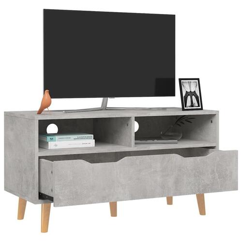 Tv-bord 90x40x48,5 cm konstrueret træ betongrå