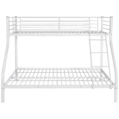 Sengestel køjeseng til børn hvid metal 140 x 200 / 90 x 200 cm