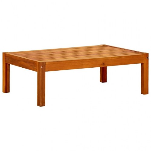 Havebord i massivt akacietræ 85 × 57 × 29 cm - lavt sofabord til have og terrasse