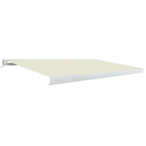 Kassettemarkise m. motor 500x300 cm cremefarvet
