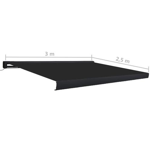 Motoriseret kassettemarkise 300x250 cm antracitgrå