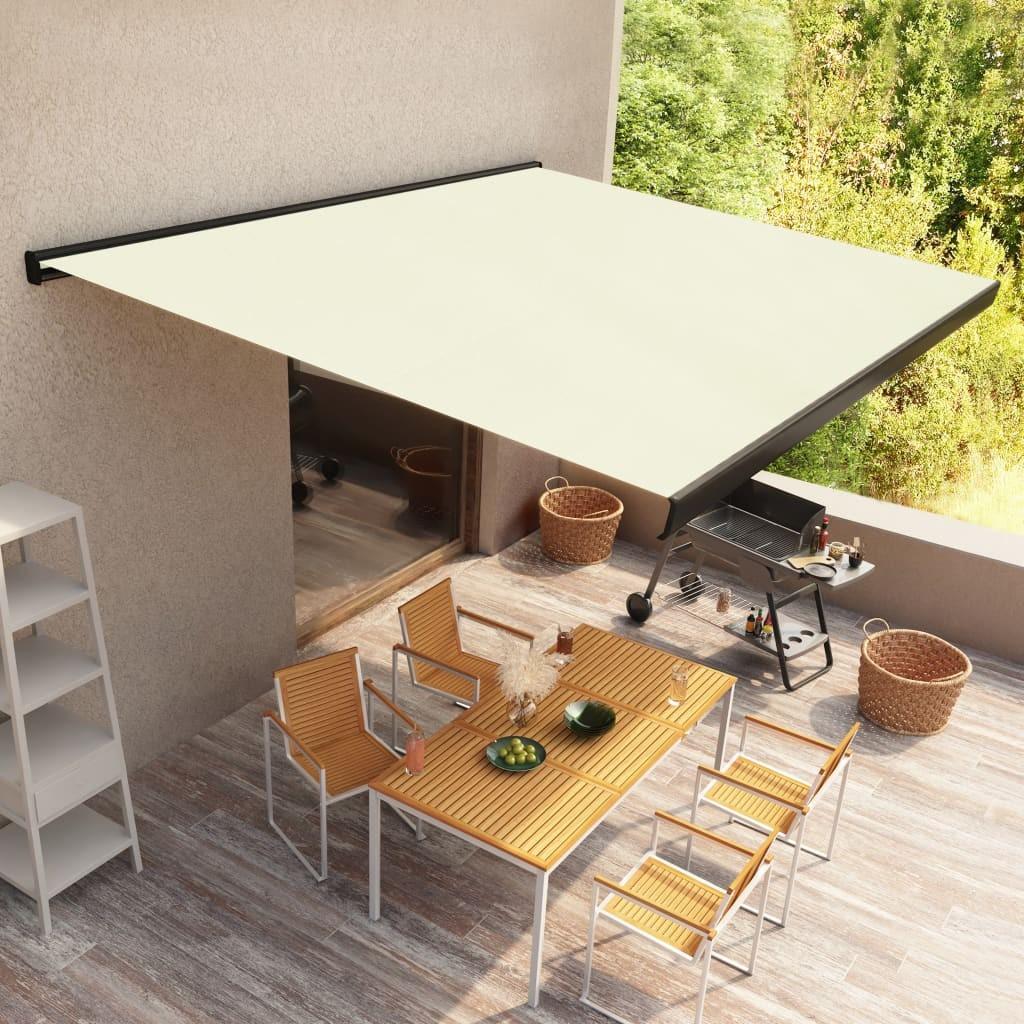 Kassettemarkise m. motor 300x250 cm cremefarvet