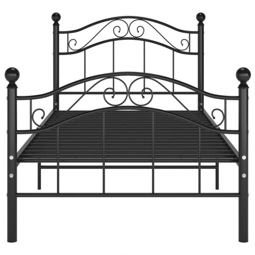 Sengestel i metal 100x200 cm - sort enkeltseng