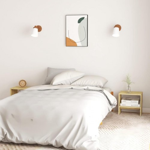 Sengeborde 2 stk. 40x30,5x40 cm massivt fyrretræ