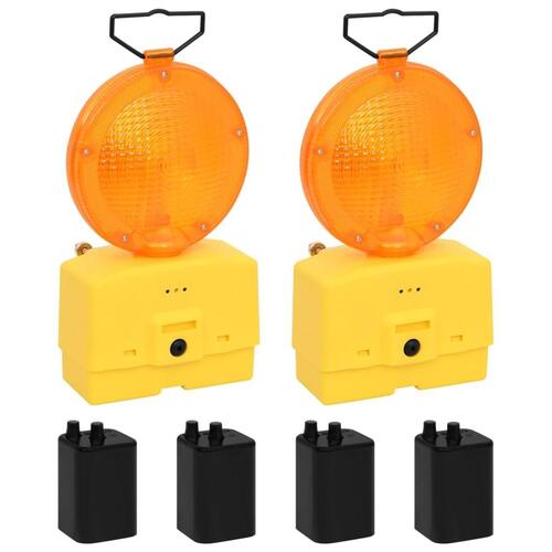 Arbejdslamper til byggeplads 2 stk. med batterier 18x8x37 cm