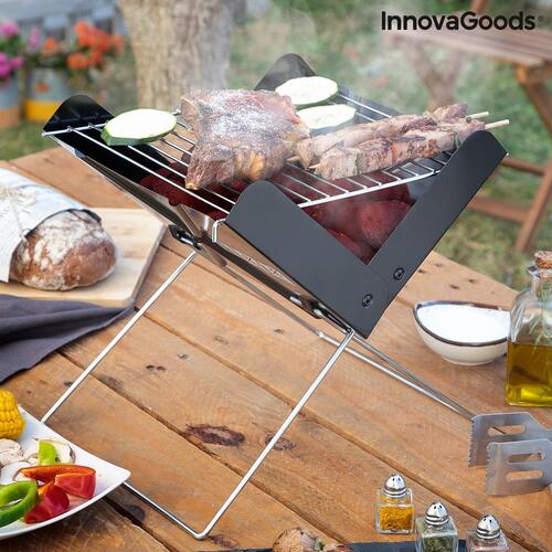 Mini Bærbar Sammenklappelig Charcoal Grill Foldecue InnovaGoods