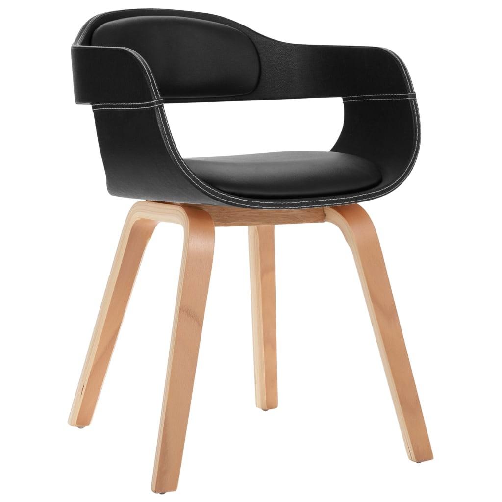 Se spisebordsstol bøjet træ og kunstlæder sort hos Boligcenter.dk