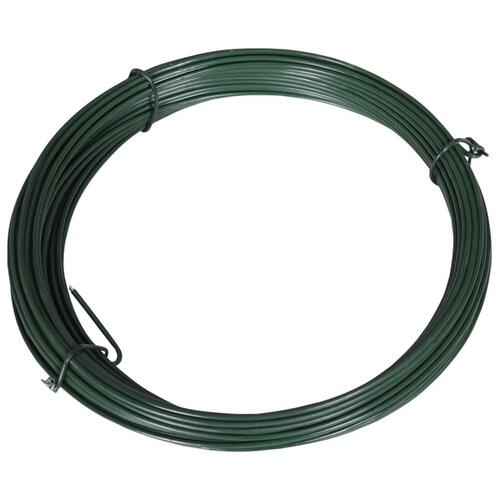 Hegnsbindetråd 25 m 1,4/2 mm stål grøn