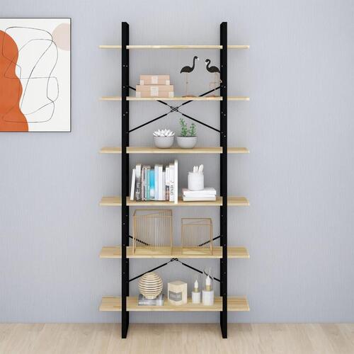 Reol 100x30x210 cm massivt fyrretræ