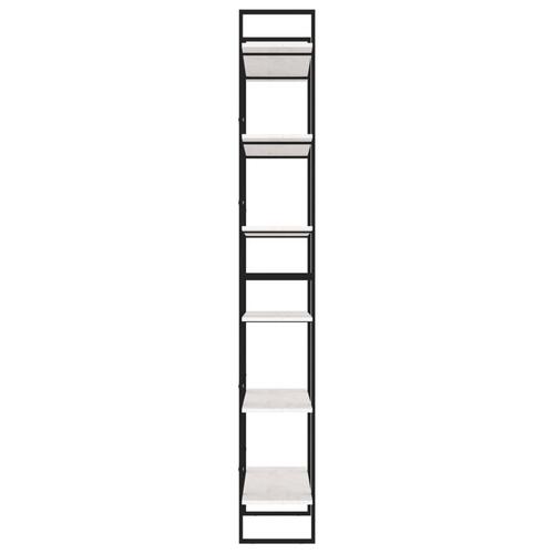 Reol 100x30x210 cm massivt fyrretræ hvid