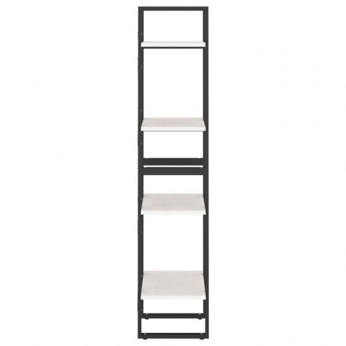 Bogreol 40×30×140 cm med 4 hylder - massivt fyrretræ, hvid