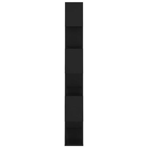 Bogreol/rumdeler 80x24x186 cm spånplade sort