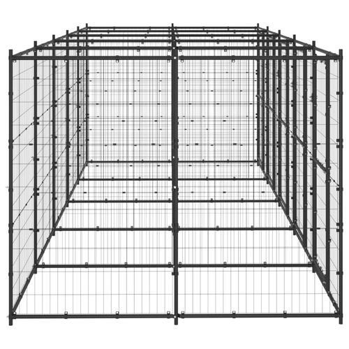 Udendørs hundebur 12,1 m² stål