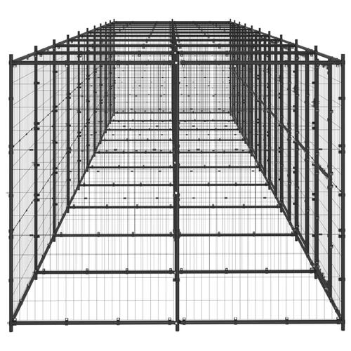 Udendørs hundebur 24,2 m² stål