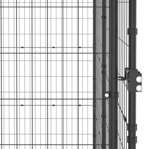 Udendørs hundebur 24,2 m² stål