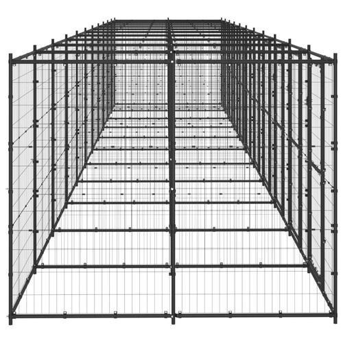 Udendørs hundebur 26,62 m² stål
