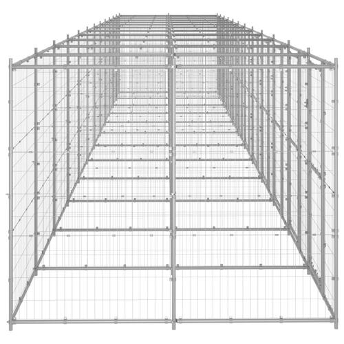 Udendørs hundebur 29,04 m² galvaniseret stål