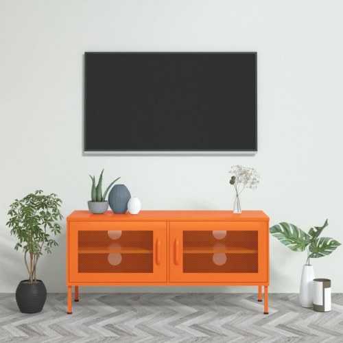 Tv-skab 105x35x50 cm stål Orange