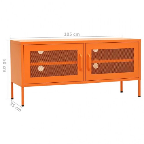 Tv-skab 105x35x50 cm stål Orange